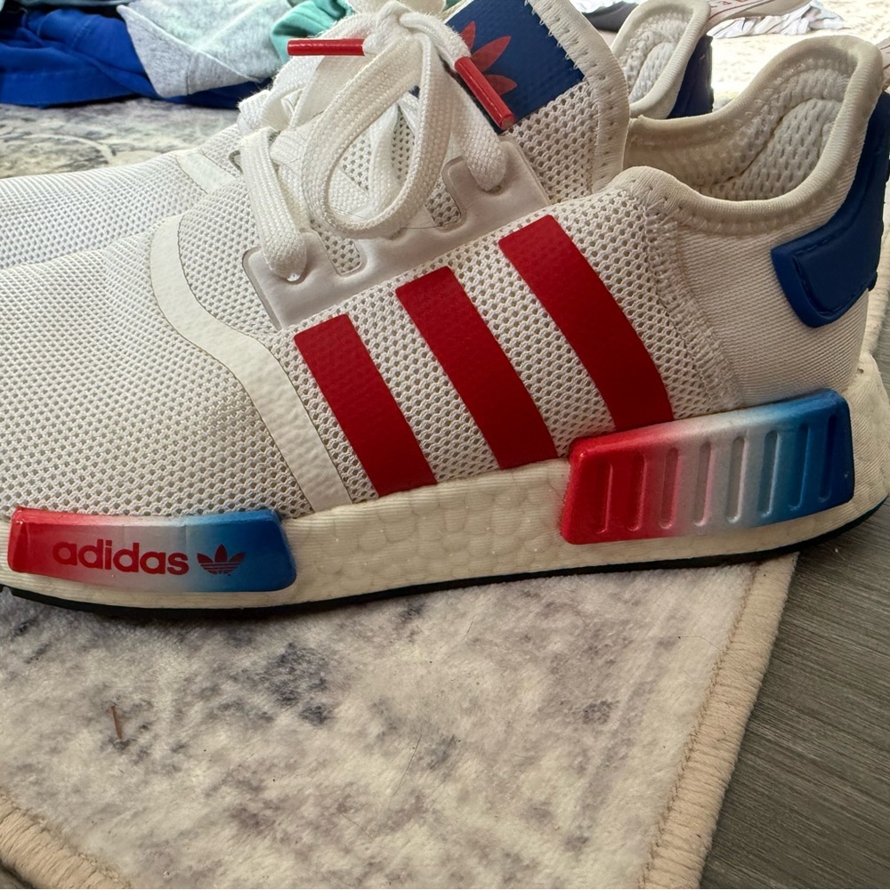 Adidas Red, White, and Blue Sneakers